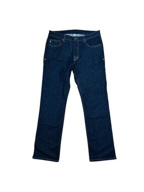 STIO 36R Men Rivet Jean Dark Denim Streetwear Work Business Casual